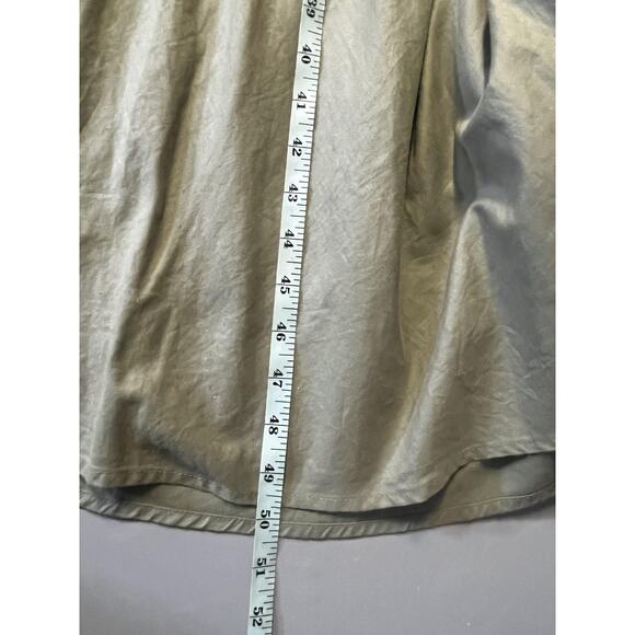 Rabbit Rabbit Rabbit Designs Dress Womens 8 Olive Button Front Midi Made USA - Picture 12 of 12